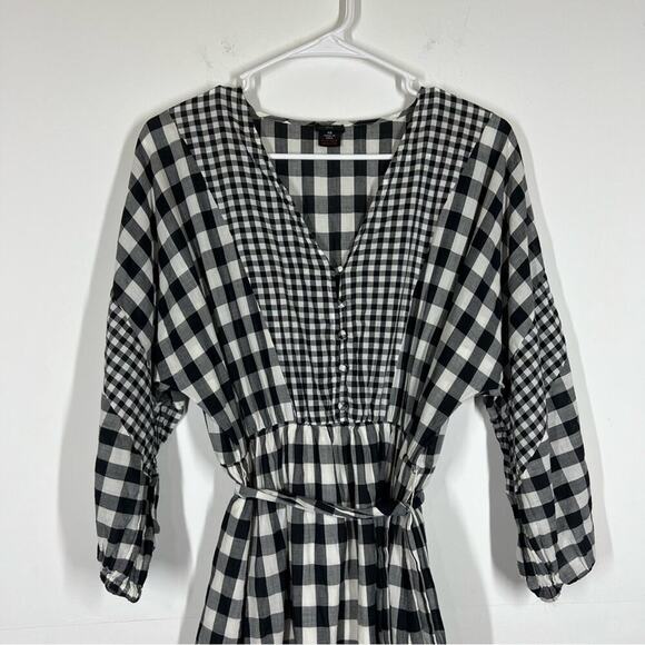 J Crew Tie Waist Button Front Dress in Organic Cotton Size XS - Picture 5 of 9